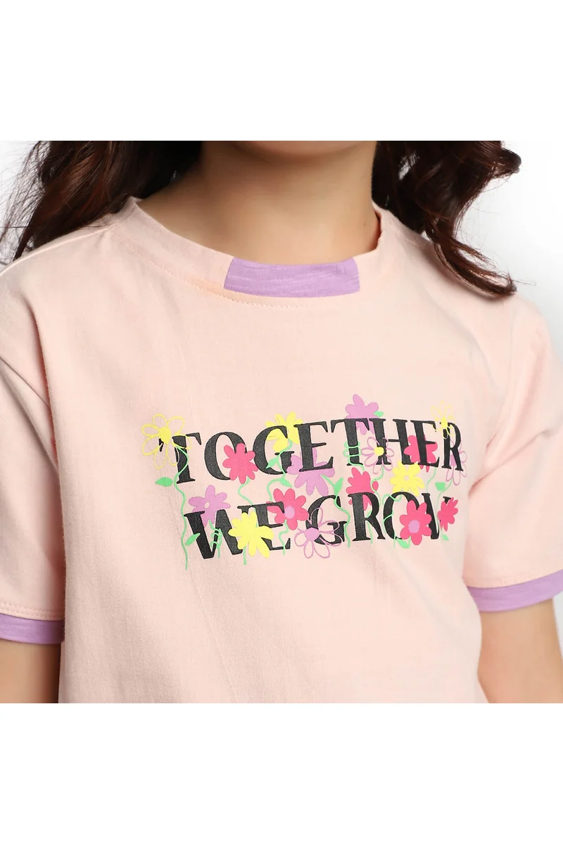 Spyby Girls Peach Color T-Shirt - 5