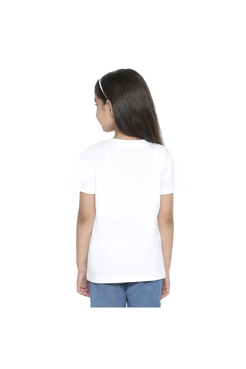 Spyby Girls White Color T-Shirt - 4