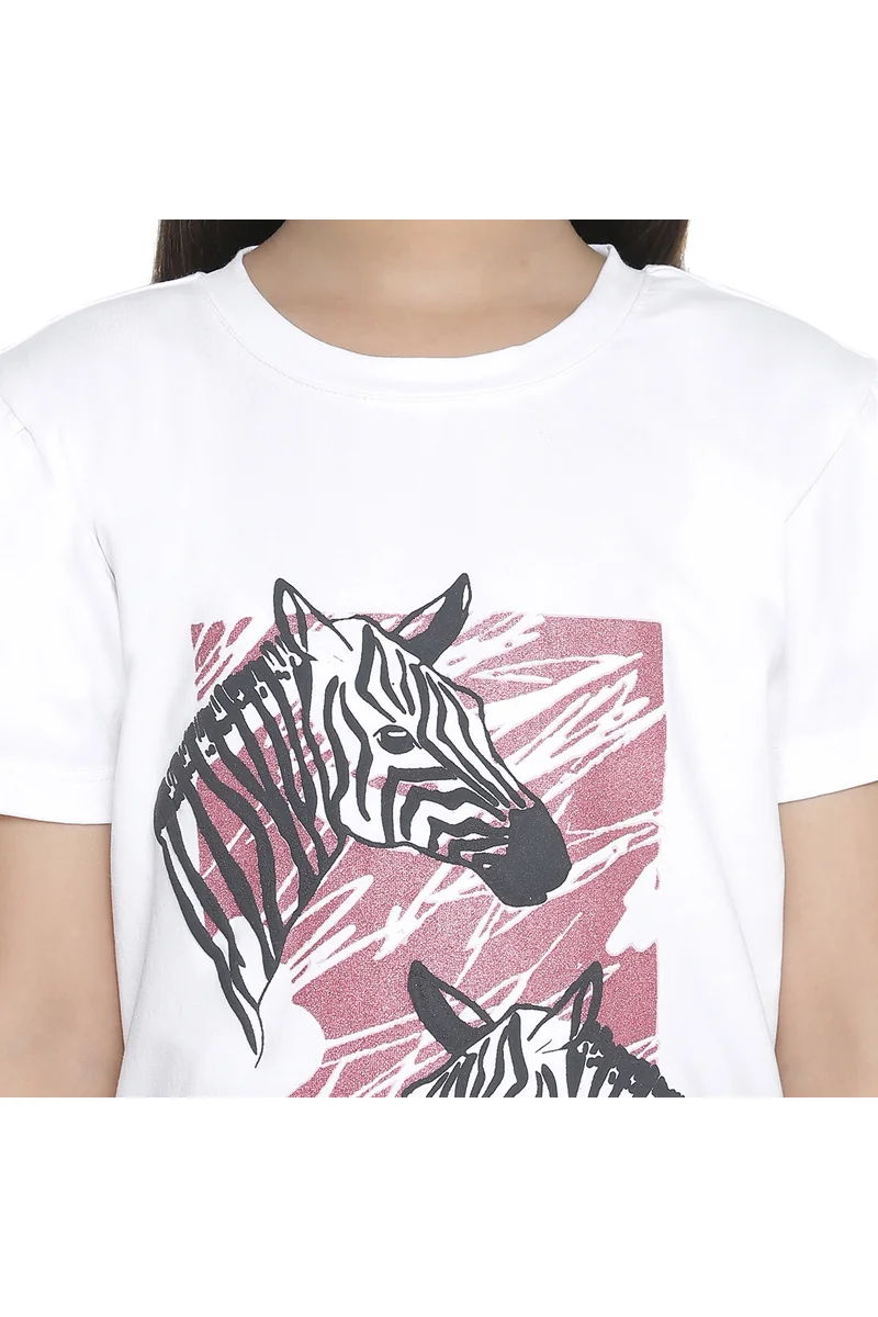 Spyby Girls White Color T-Shirt - 5