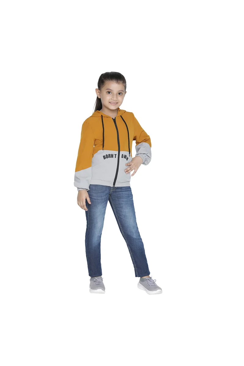 Spyby Girls Brown Color Jacket - 5