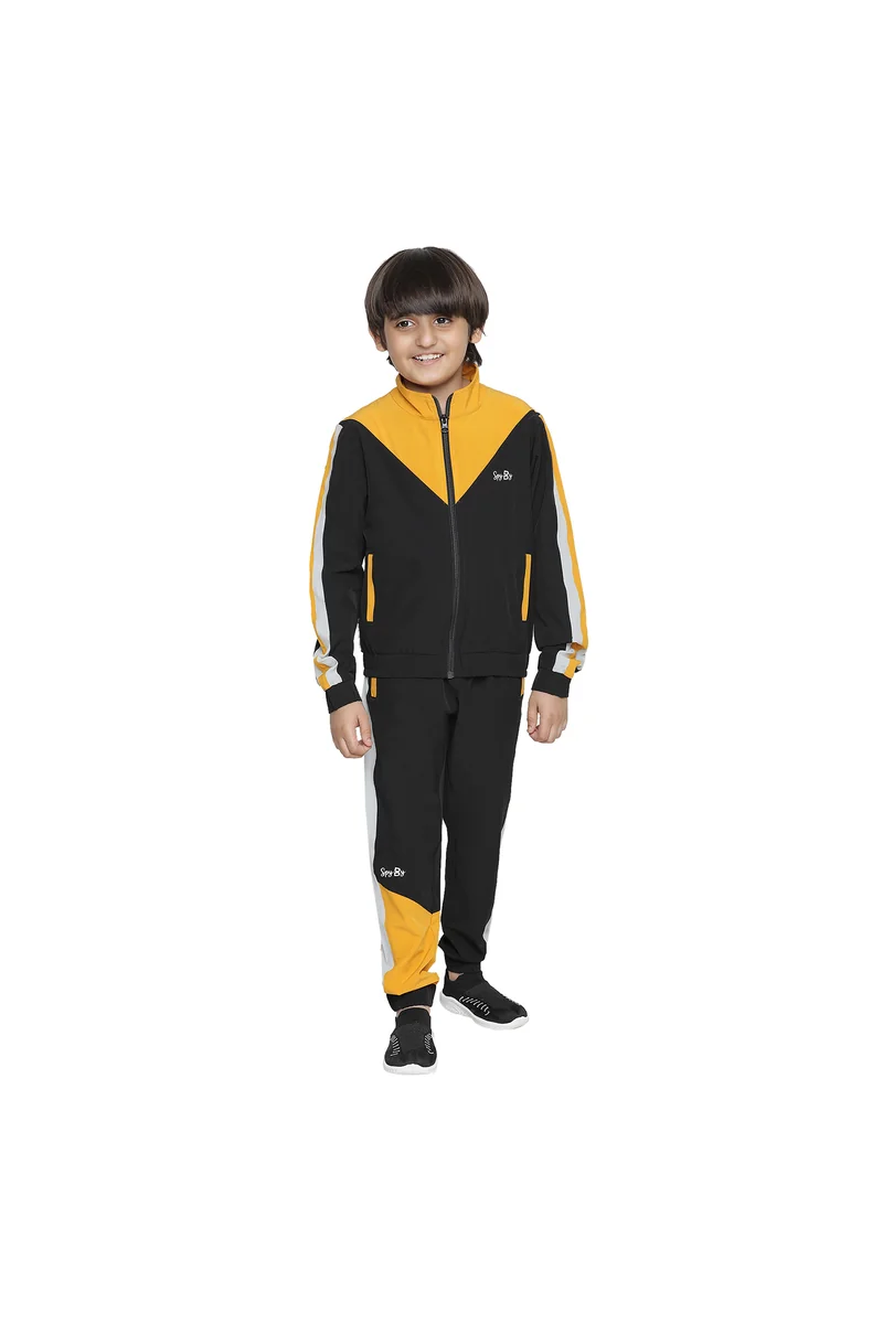 Spyby Boys Musturd Black Track Suit