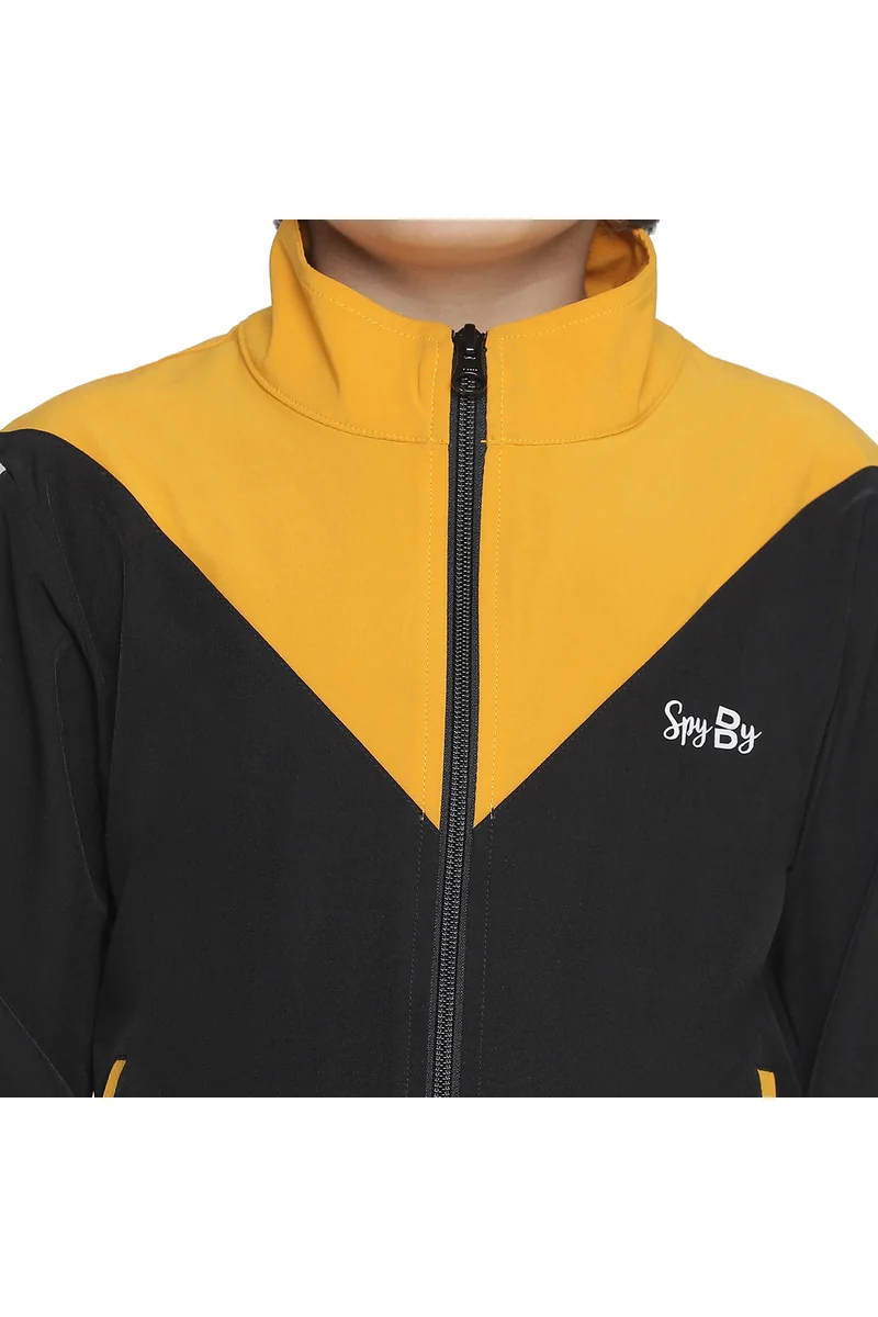 Spyby Boys Musturd Black Track Suit - 5