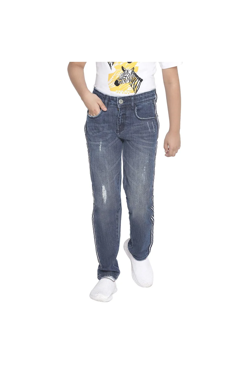 Spyby Boys Damage Navy Color Jeans