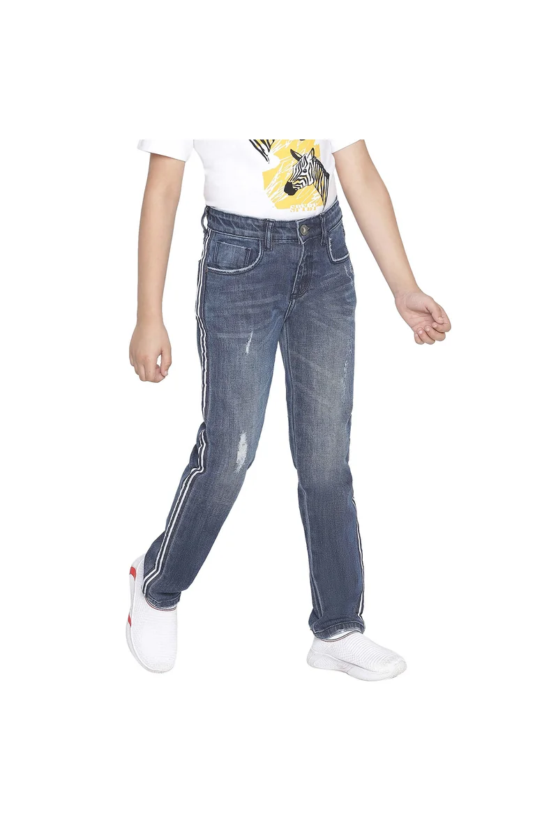 Spyby Boys Damage Navy Color Jeans - 2