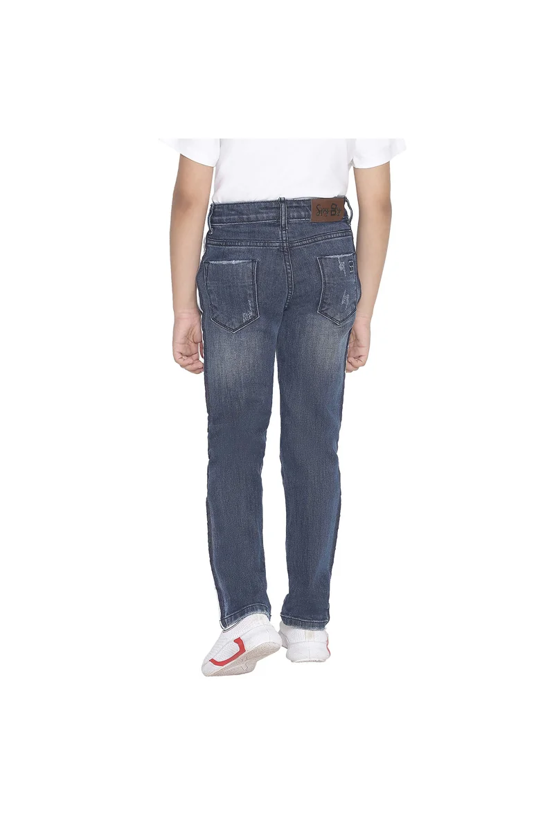 Spyby Boys Damage Navy Color Jeans - 3