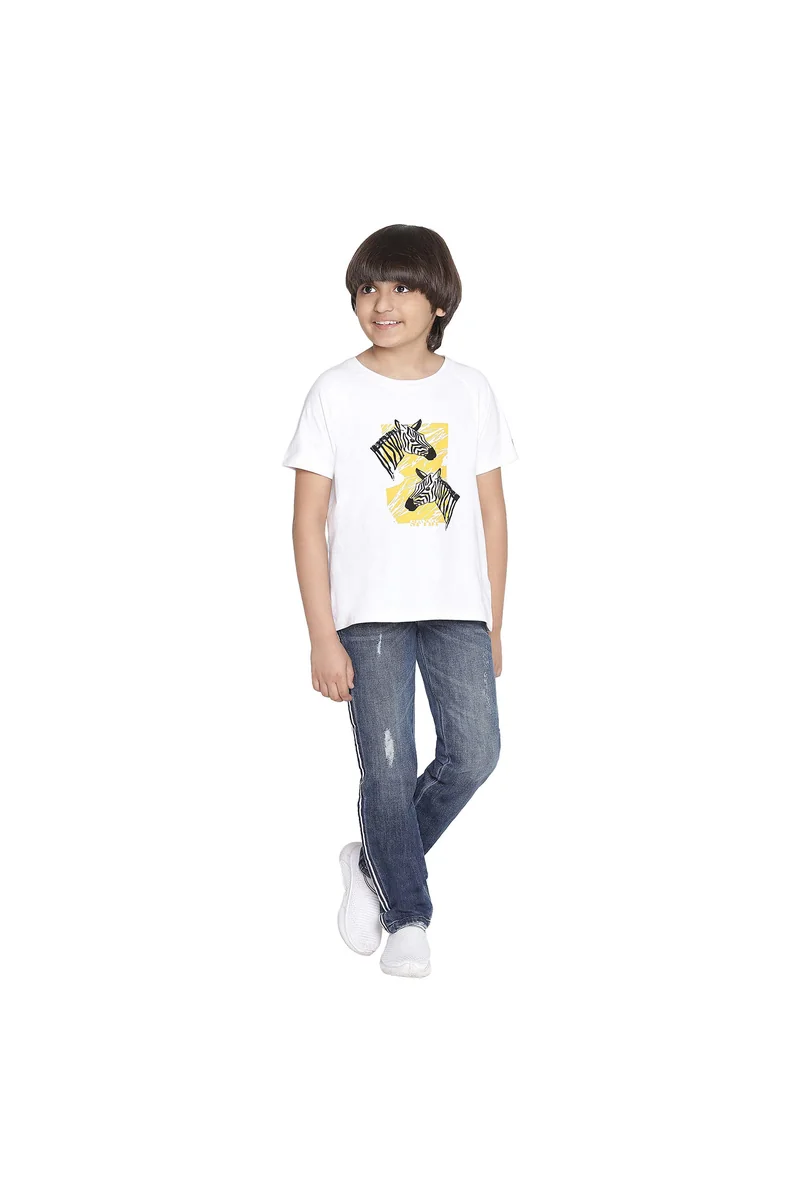Spyby Boys Damage Navy Color Jeans - 4