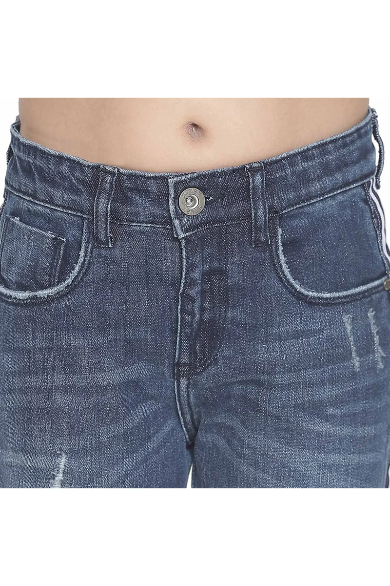 Spyby Boys Damage Navy Color Jeans - 5