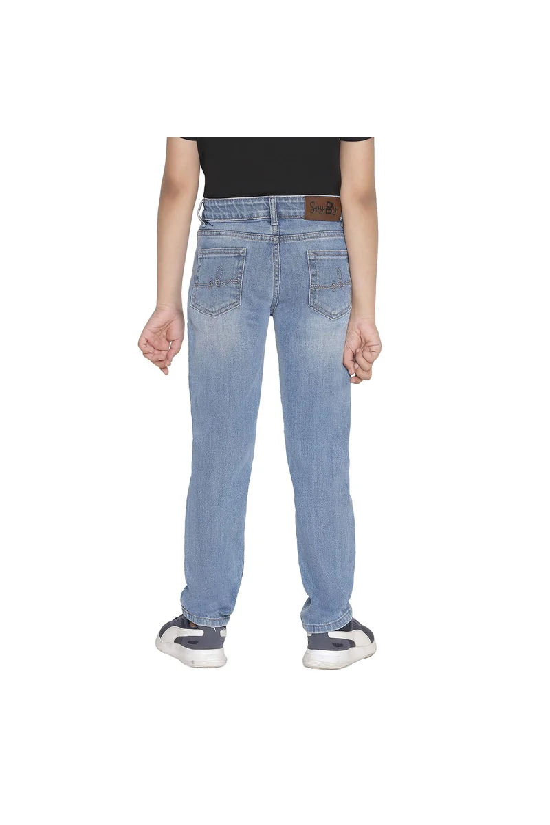 Spyby Boys Navy Blue Color Jeans - 3