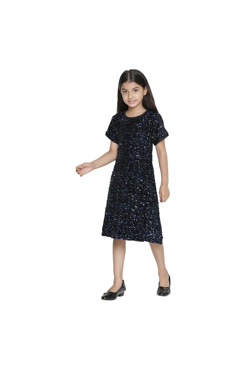 Spyby Girls Blue Color Dress - 2