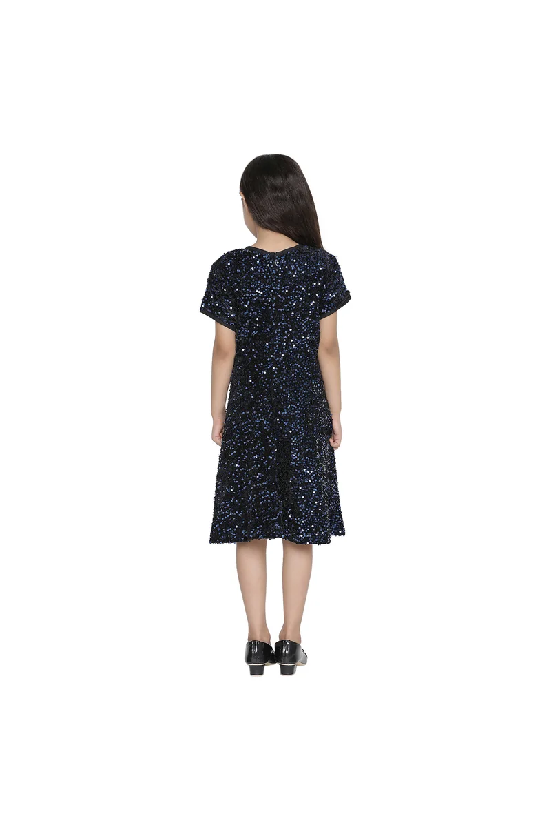 Spyby Girls Blue Color Dress - 3
