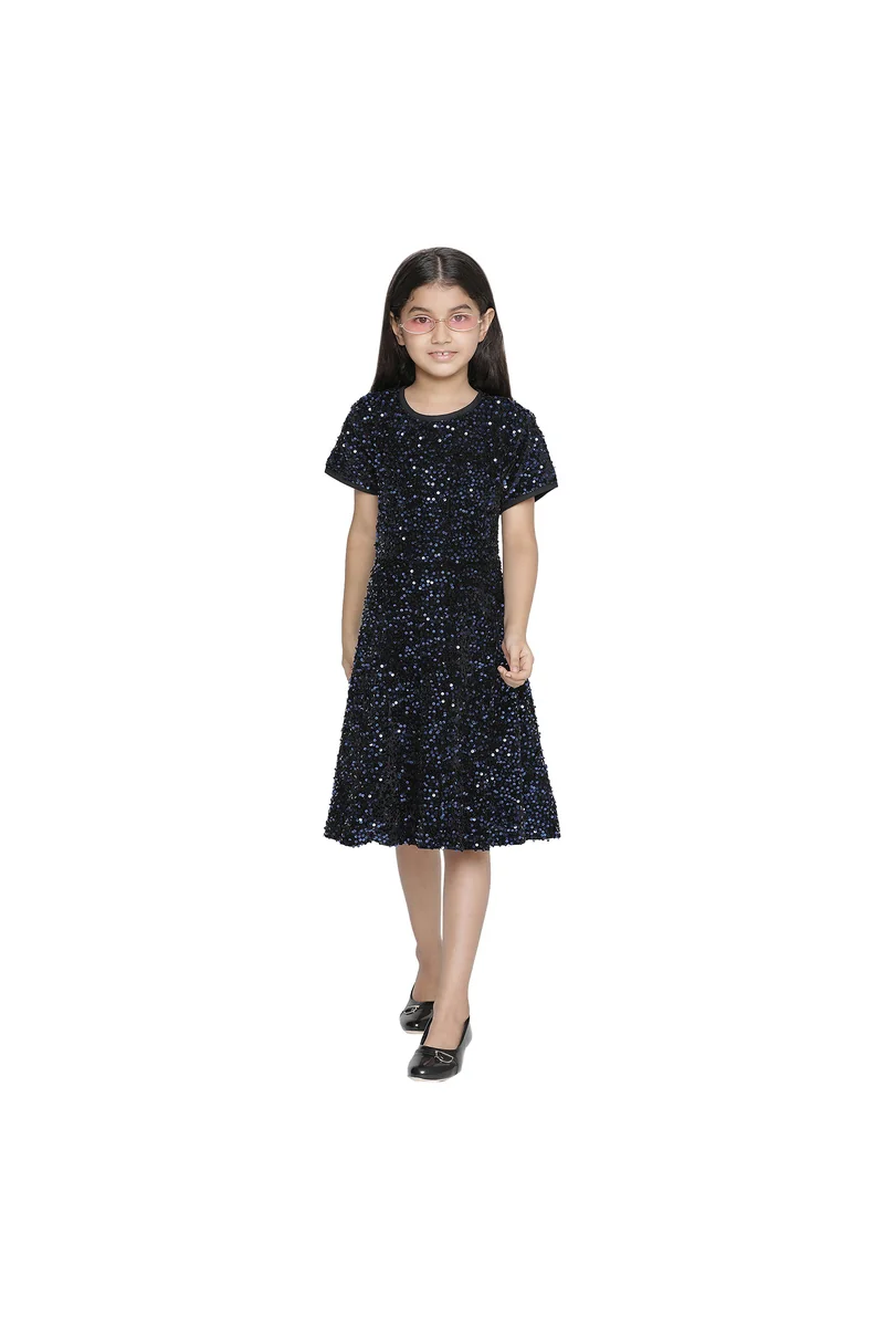 Spyby Girls Blue Color Dress - 4