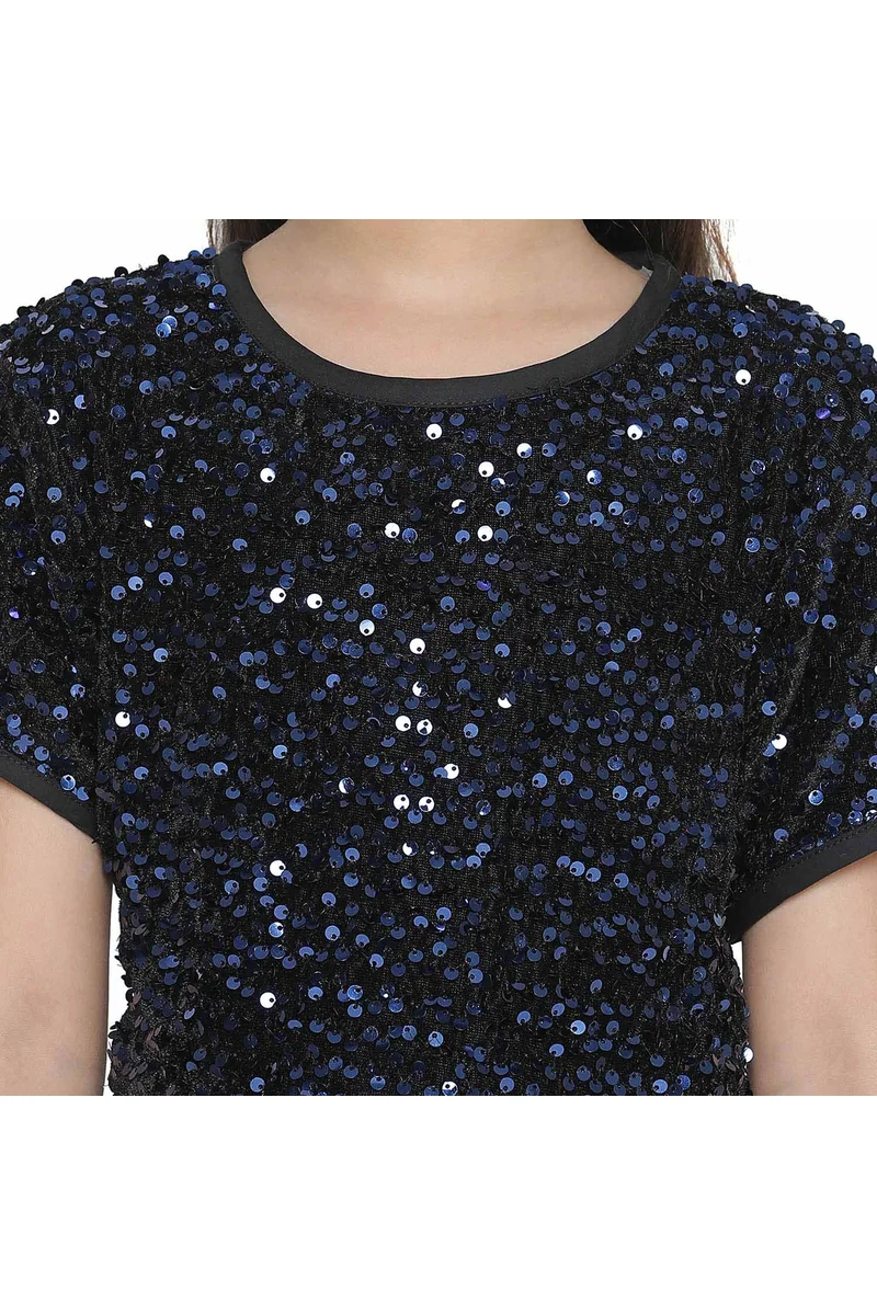 Spyby Girls Blue Color Dress - 5