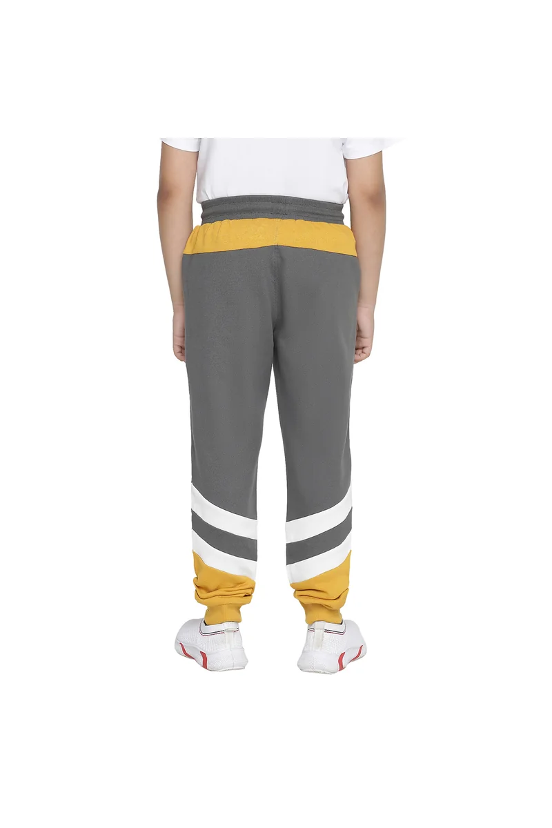 Spyby Boys Yellow Color Strip Print Jogger - 3