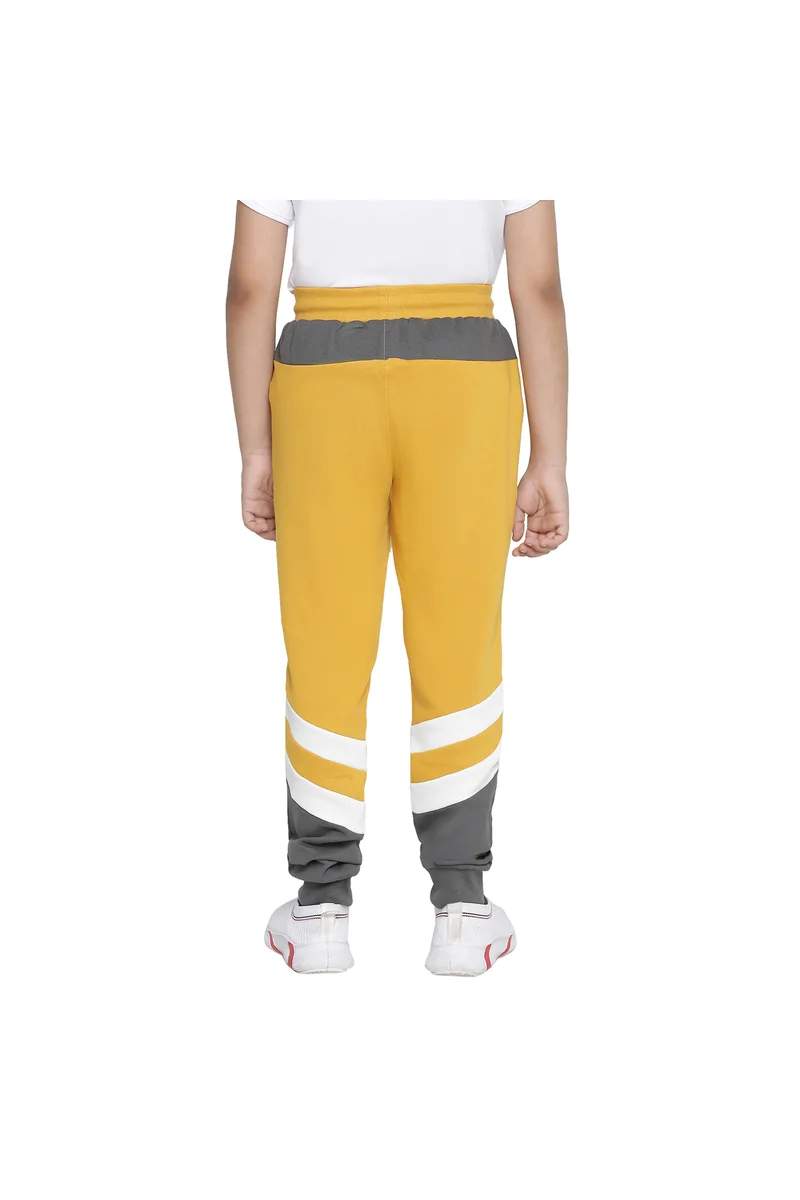 Spyby Boys Grey Color Strip Print Jogger - 3