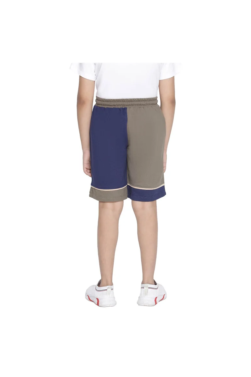 Spyby Boys Olive Blue Color Short - 3