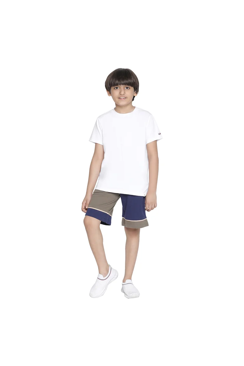 Spyby Boys Olive Blue Color Short - 4