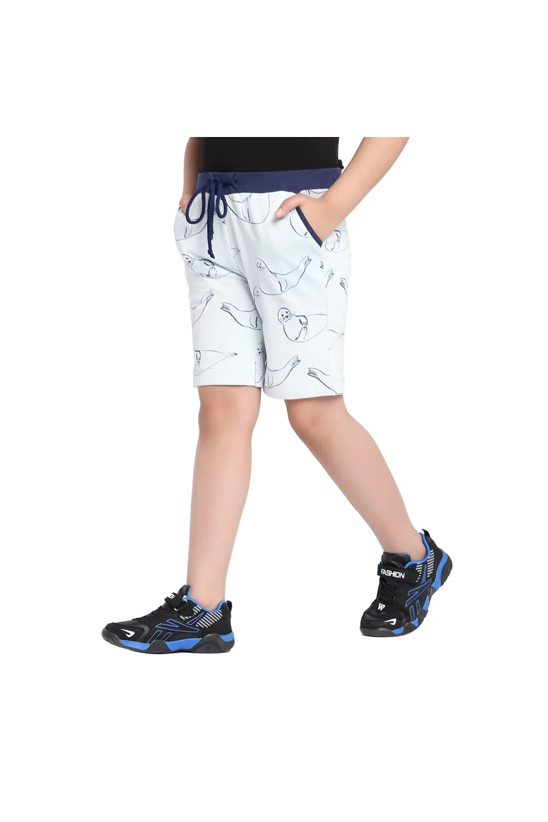 Spyby Boys Sky Blue Color Short - 3
