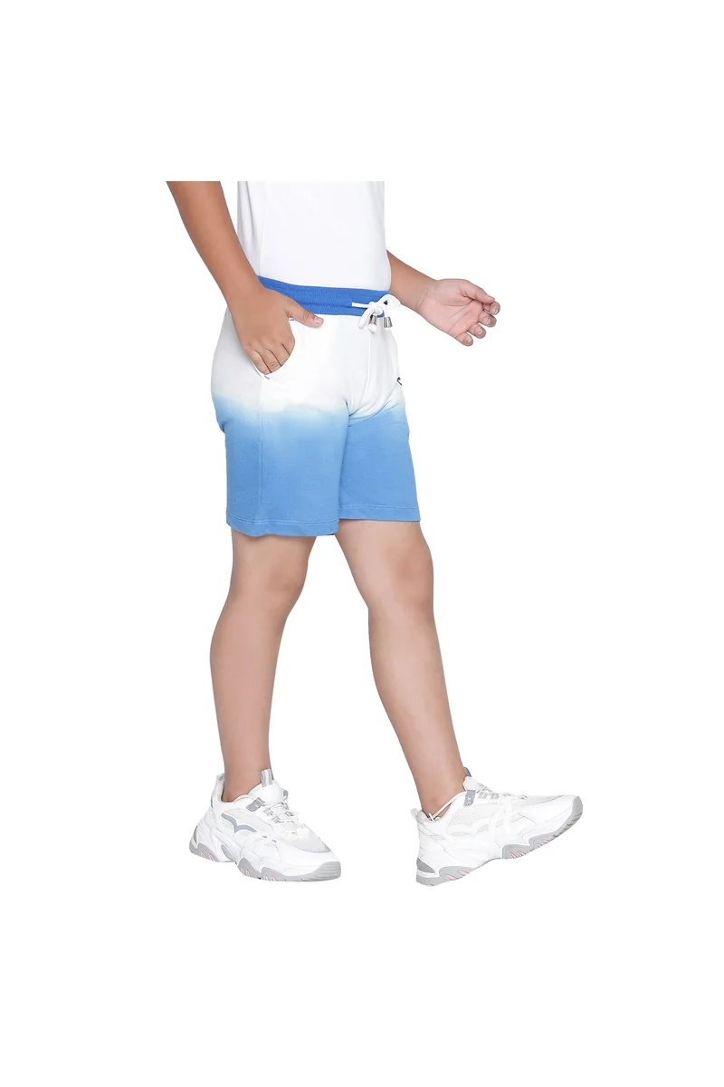 Spyby Boys White & Aqua Color Short - 3