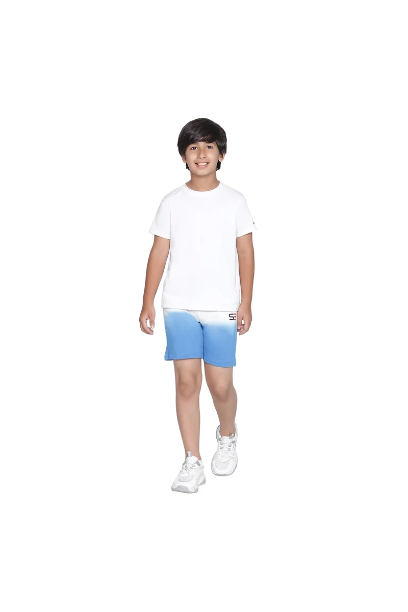 Spyby Boys White & Aqua Color Short - 6