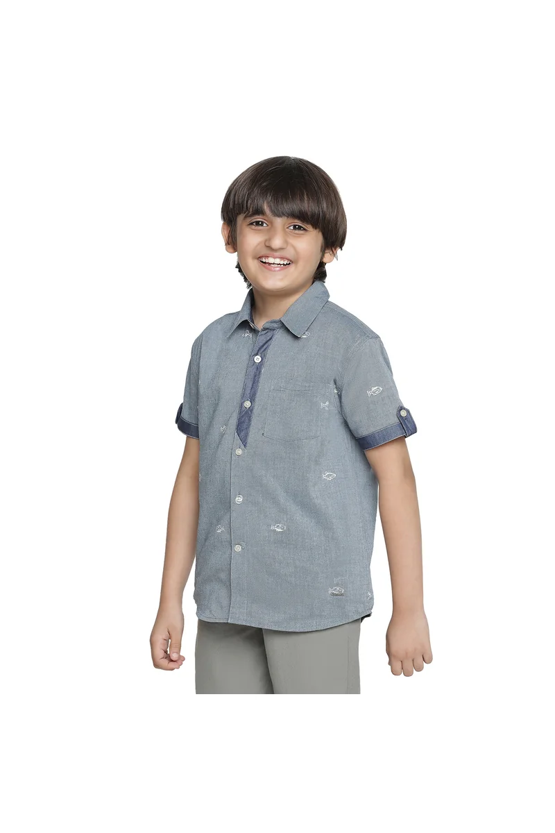 Spyby Boys Blue Color Shirt - 2