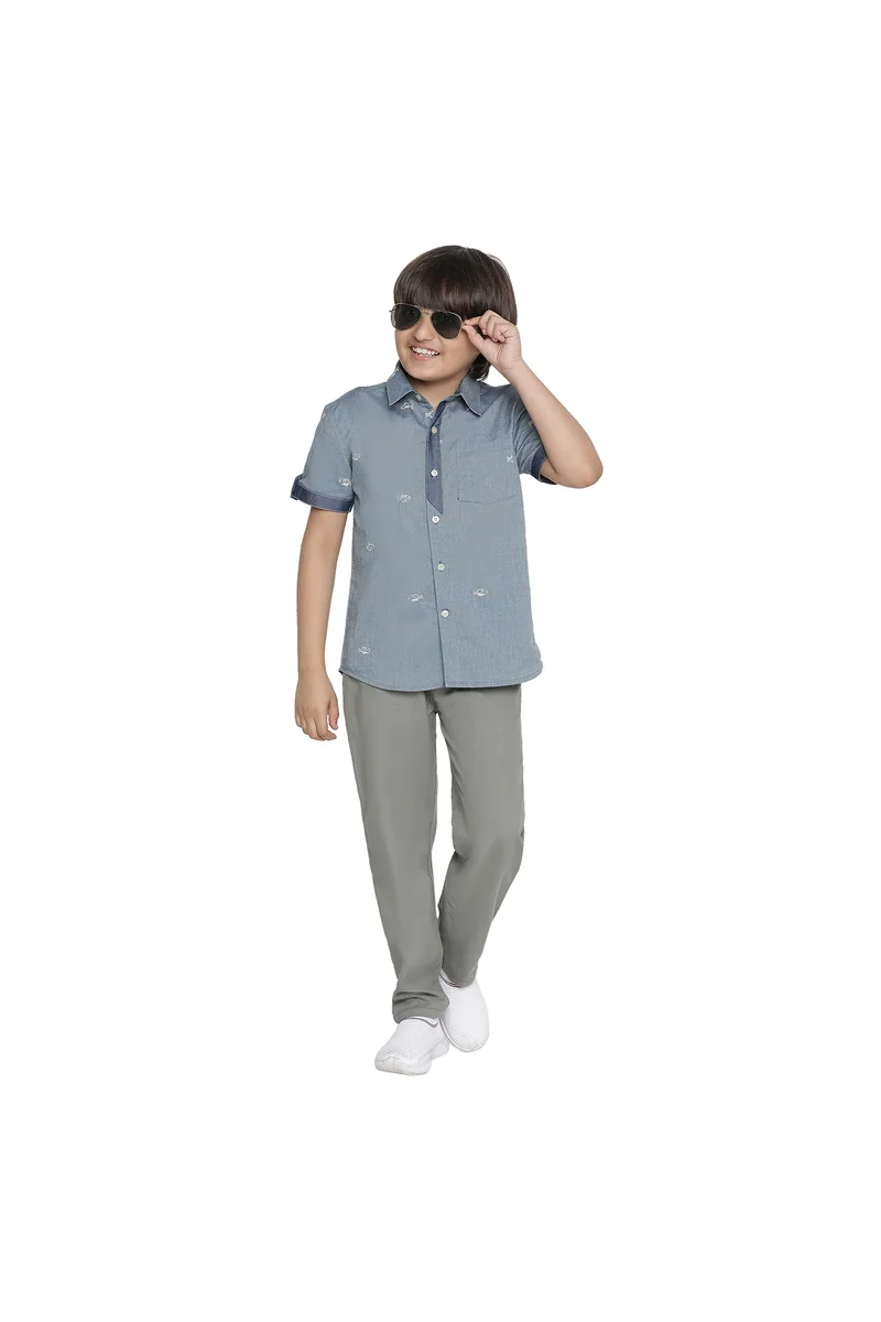 Spyby Boys Blue Color Shirt - 4
