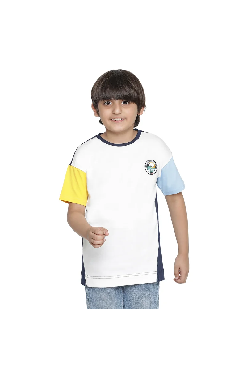 Spyby Boys White Color T-Shirt