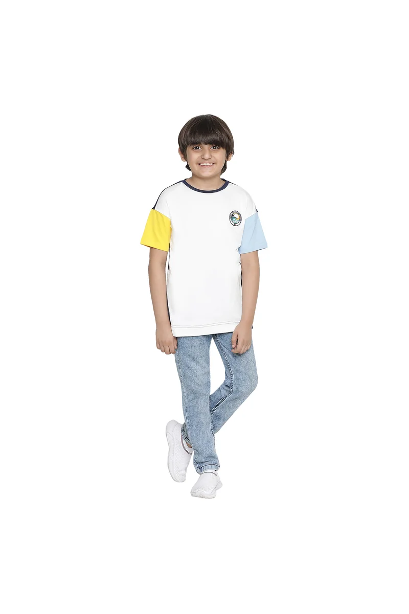 Spyby Boys White Color T-Shirt - 4
