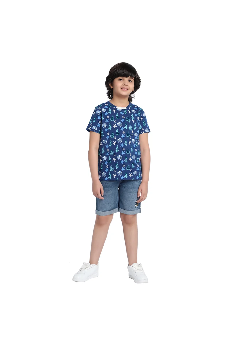 Spyby Boys Navy Blue Color T-Shirt - 2