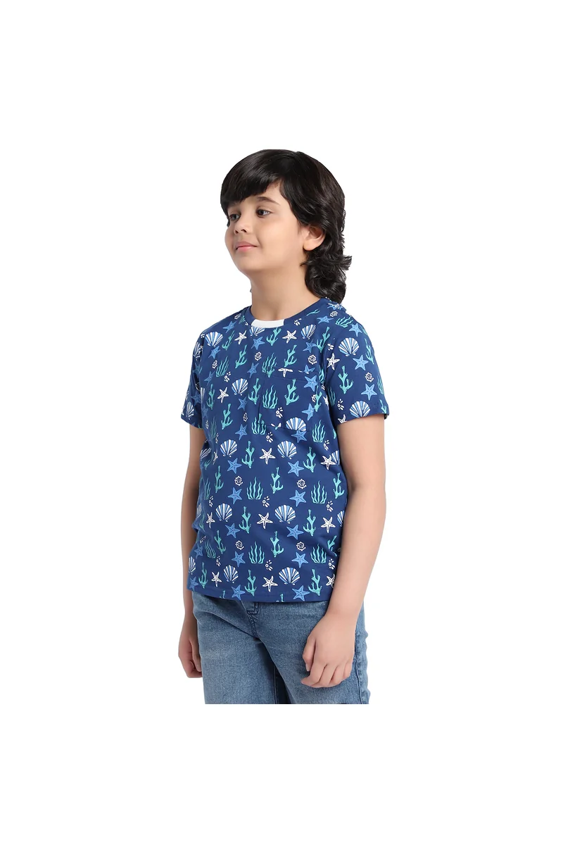 Spyby Boys Navy Blue Color T-Shirt - 3