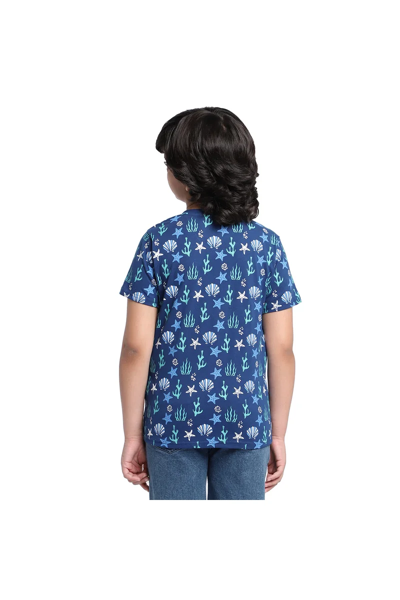Spyby Boys Navy Blue Color T-Shirt - 4