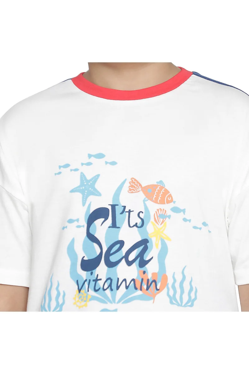 Spyby Boys White Color T-Shirt - 5