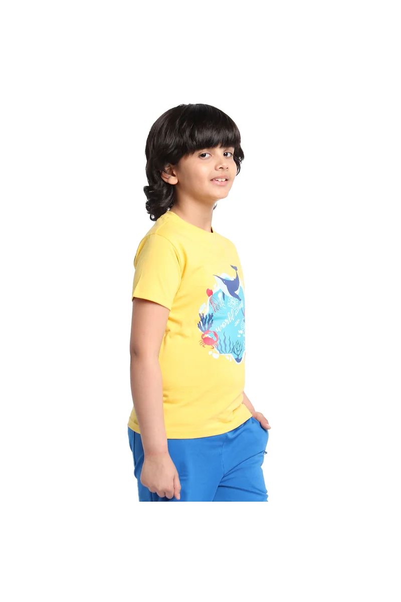 Spyby Boys Yellow Color T-Shirt - 3