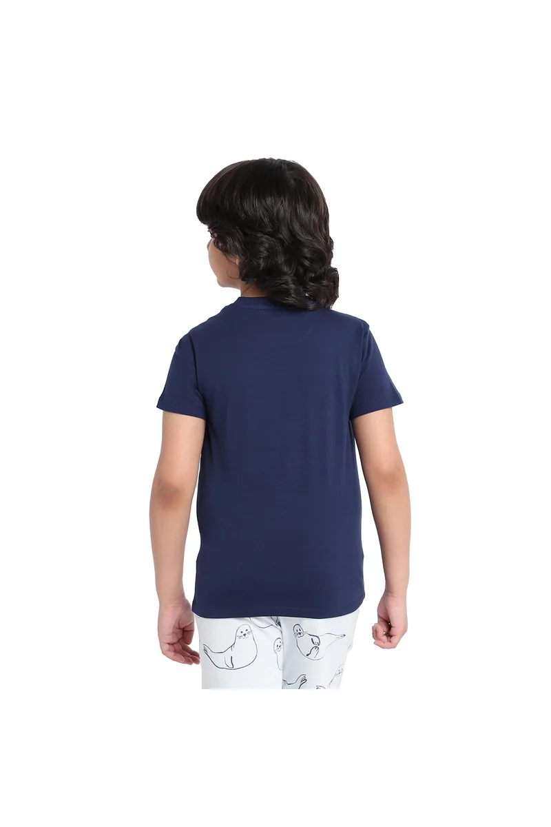 Spyby Boys Navy Blue Color T-Shirt - 4