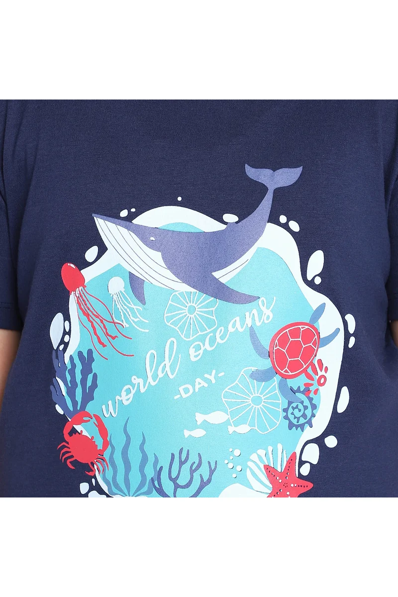 Spyby Boys Navy Blue Color T-Shirt - 5