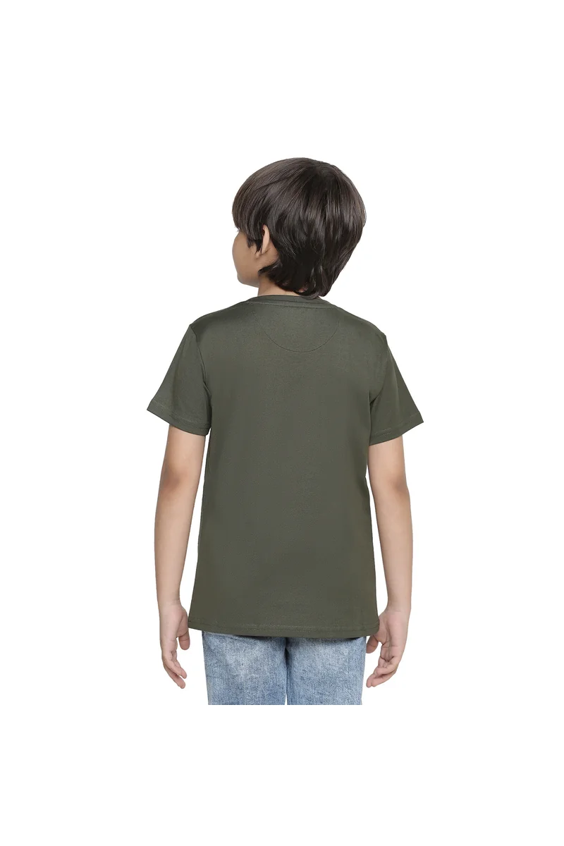 Spyby Boys Green Color T-Shirt - 3