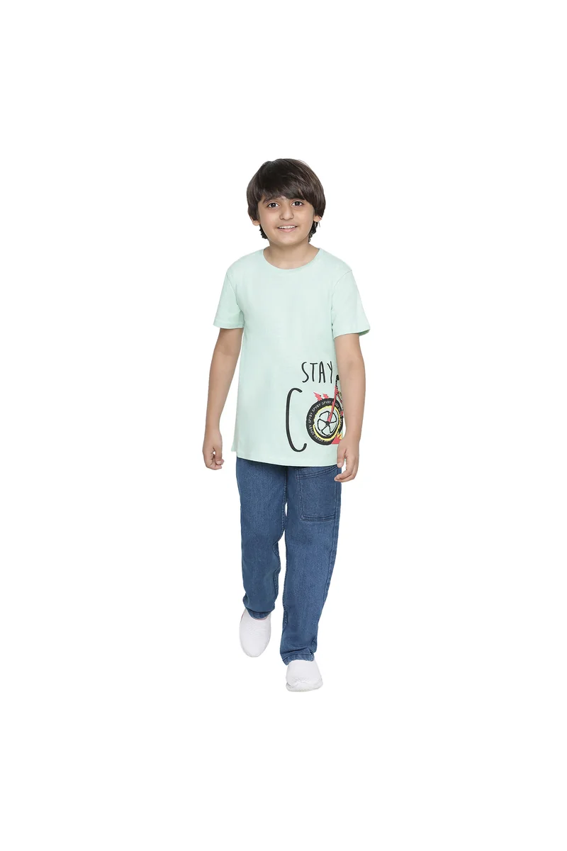 Spyby Boys Olive Color T-Shirt - 4