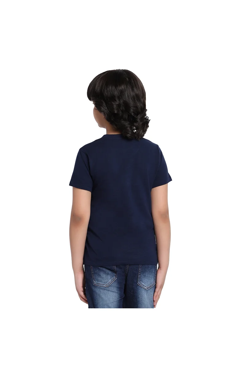 Spyby Boys Navy Blue Color T-Shirt - 4