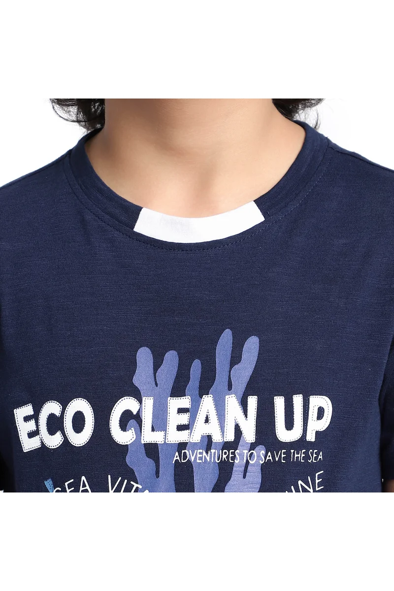 Spyby Boys Navy Blue Color T-Shirt - 5