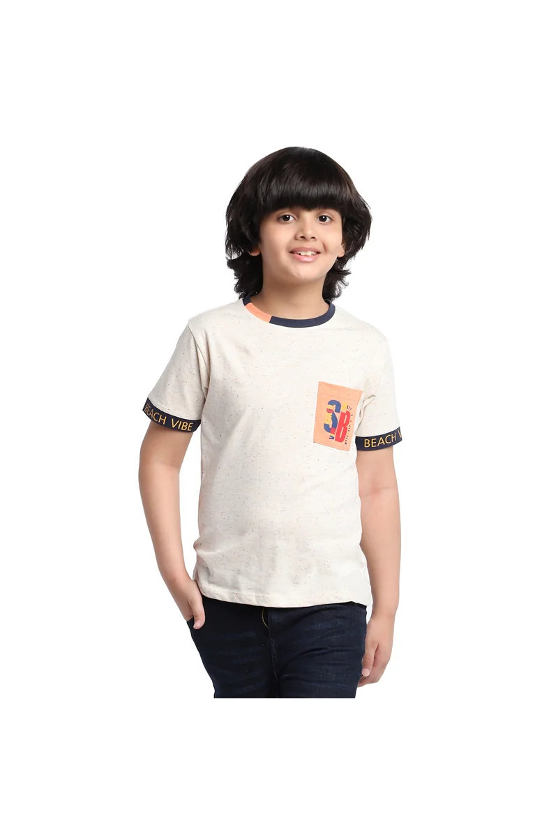 Spyby Boys Ivory Color T-Shirt
