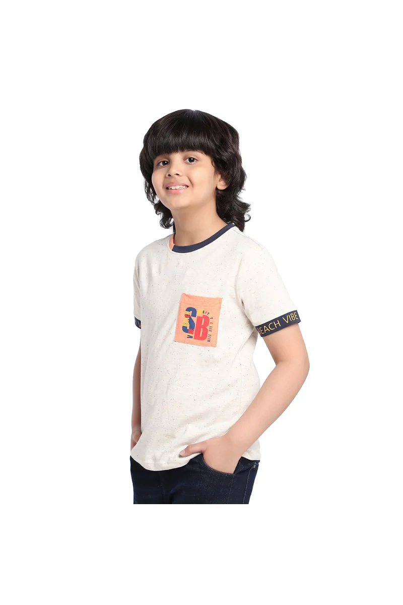 Spyby Boys Ivory Color T-Shirt - 3
