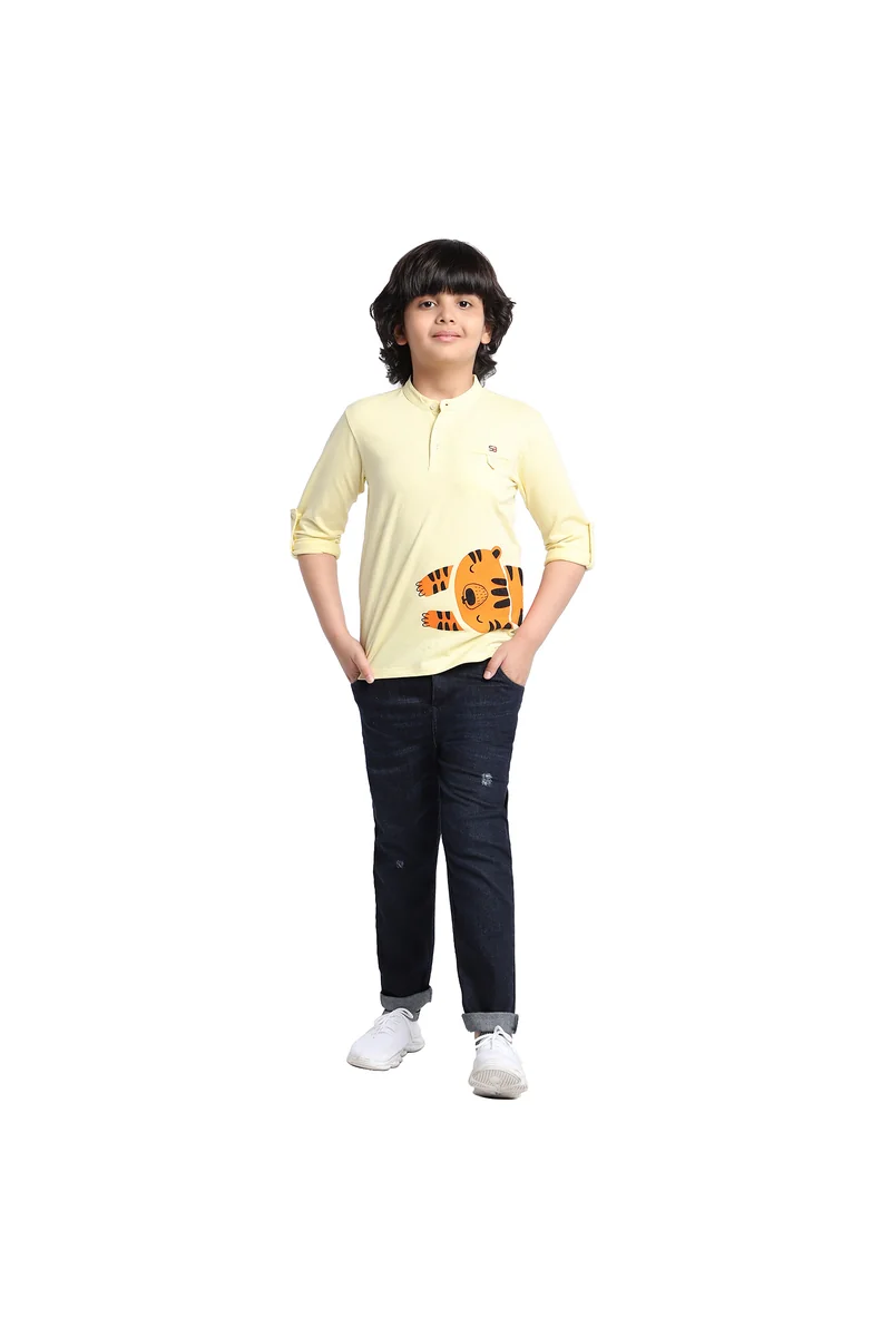Spyby Boys Yellow Color T-Shirt - 2