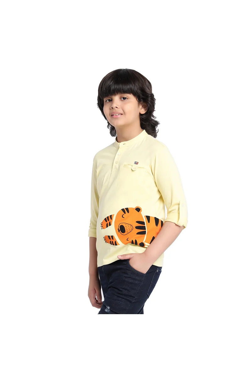 Spyby Boys Yellow Color T-Shirt - 3