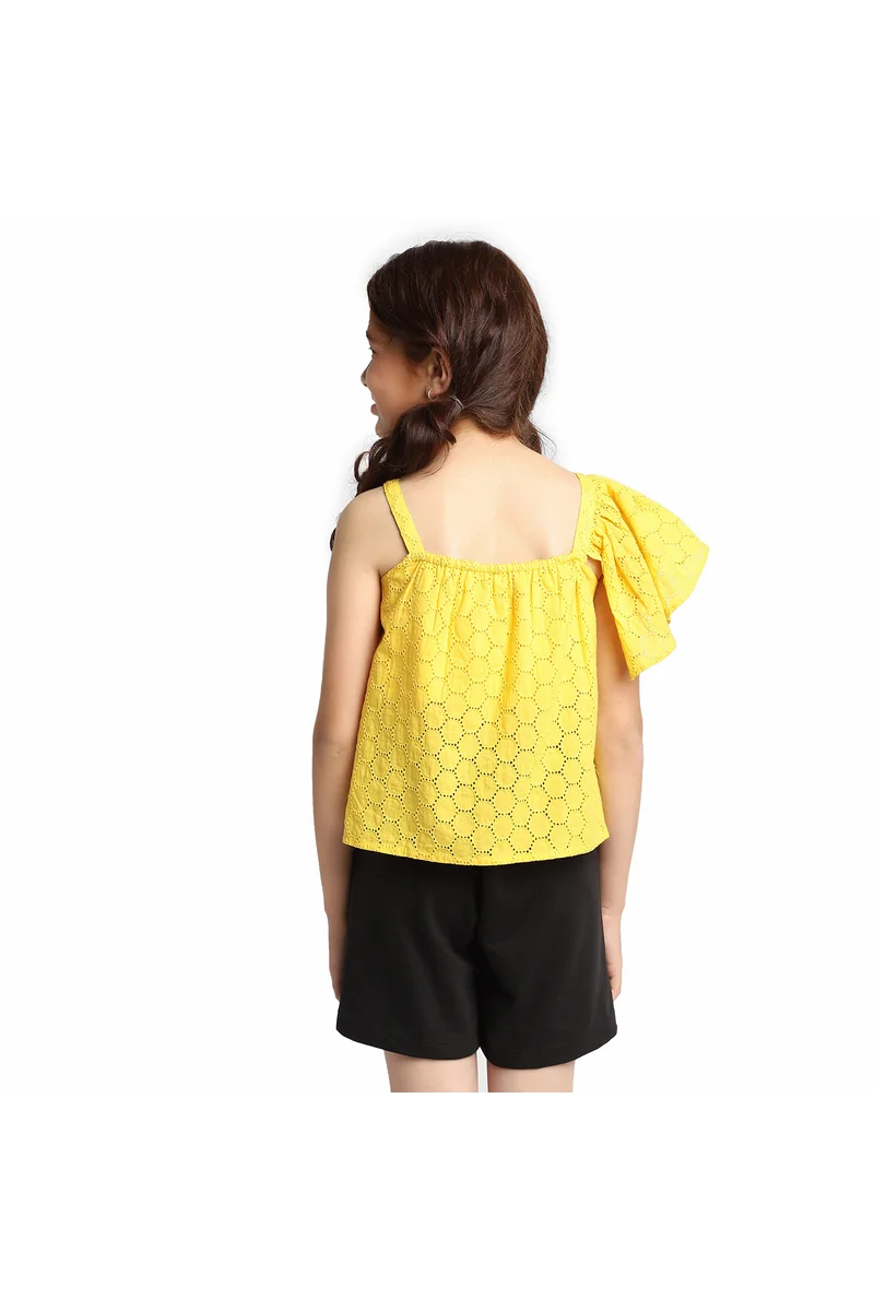 Spyby Girls Yellow Color Top - 4