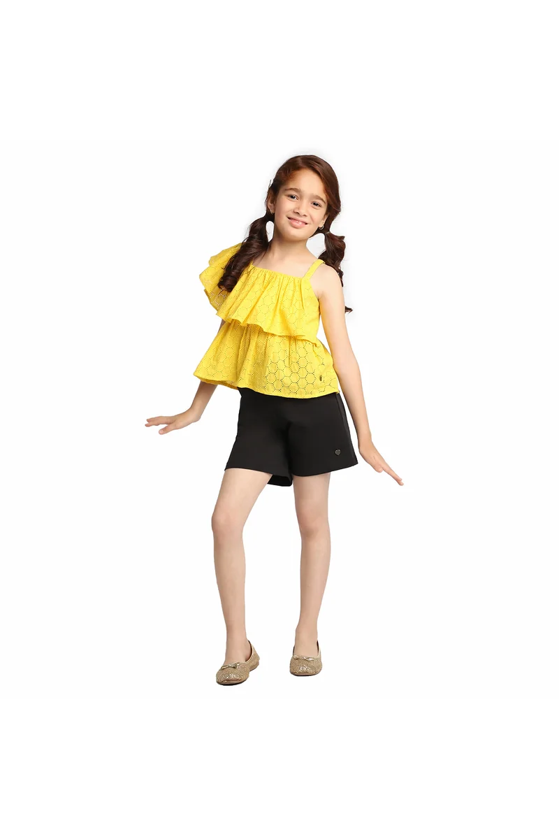 Spyby Girls Yellow Color Top - 7