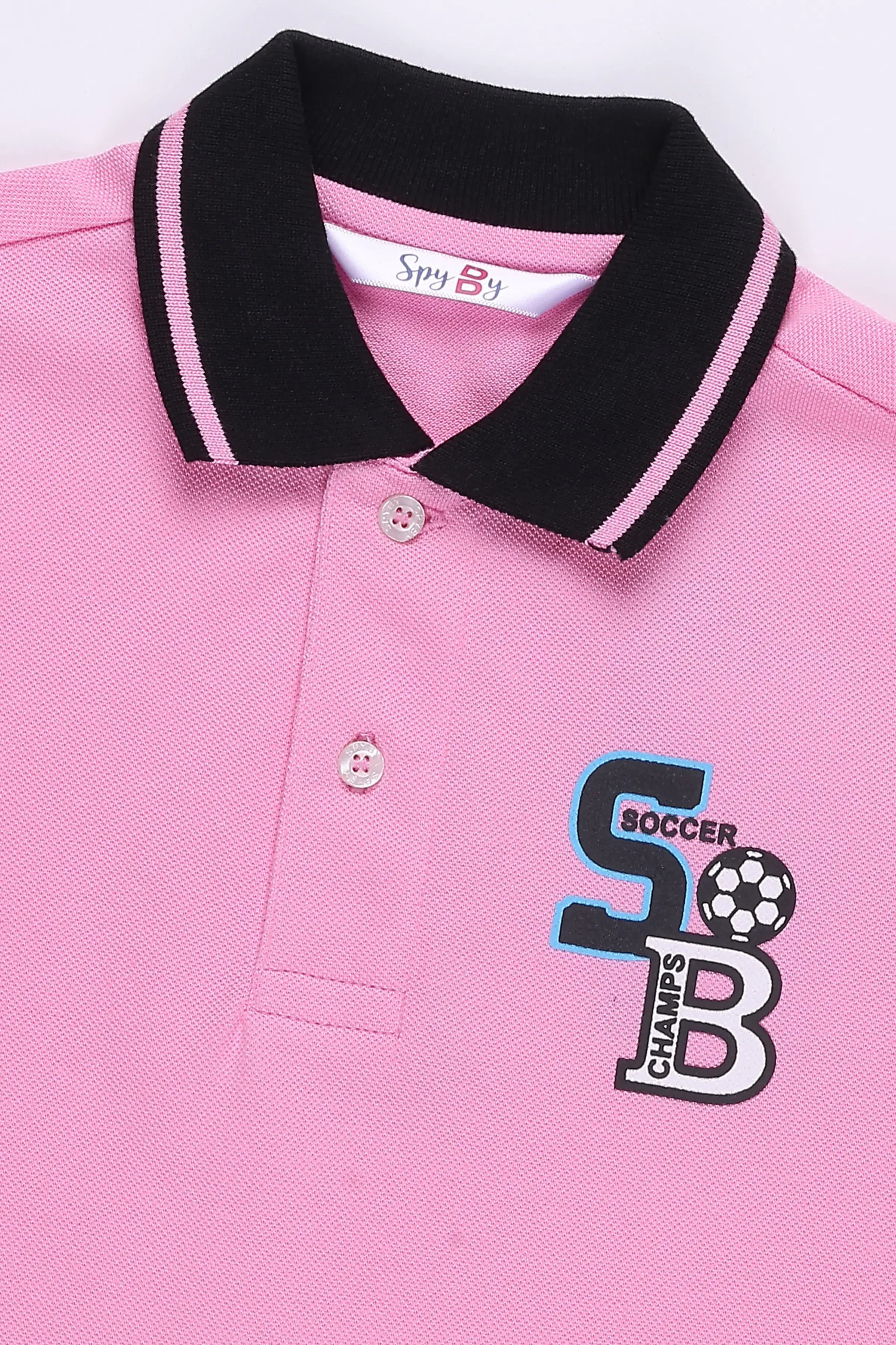 Spyby Boys Pink Color Polo T-Shirt - 2