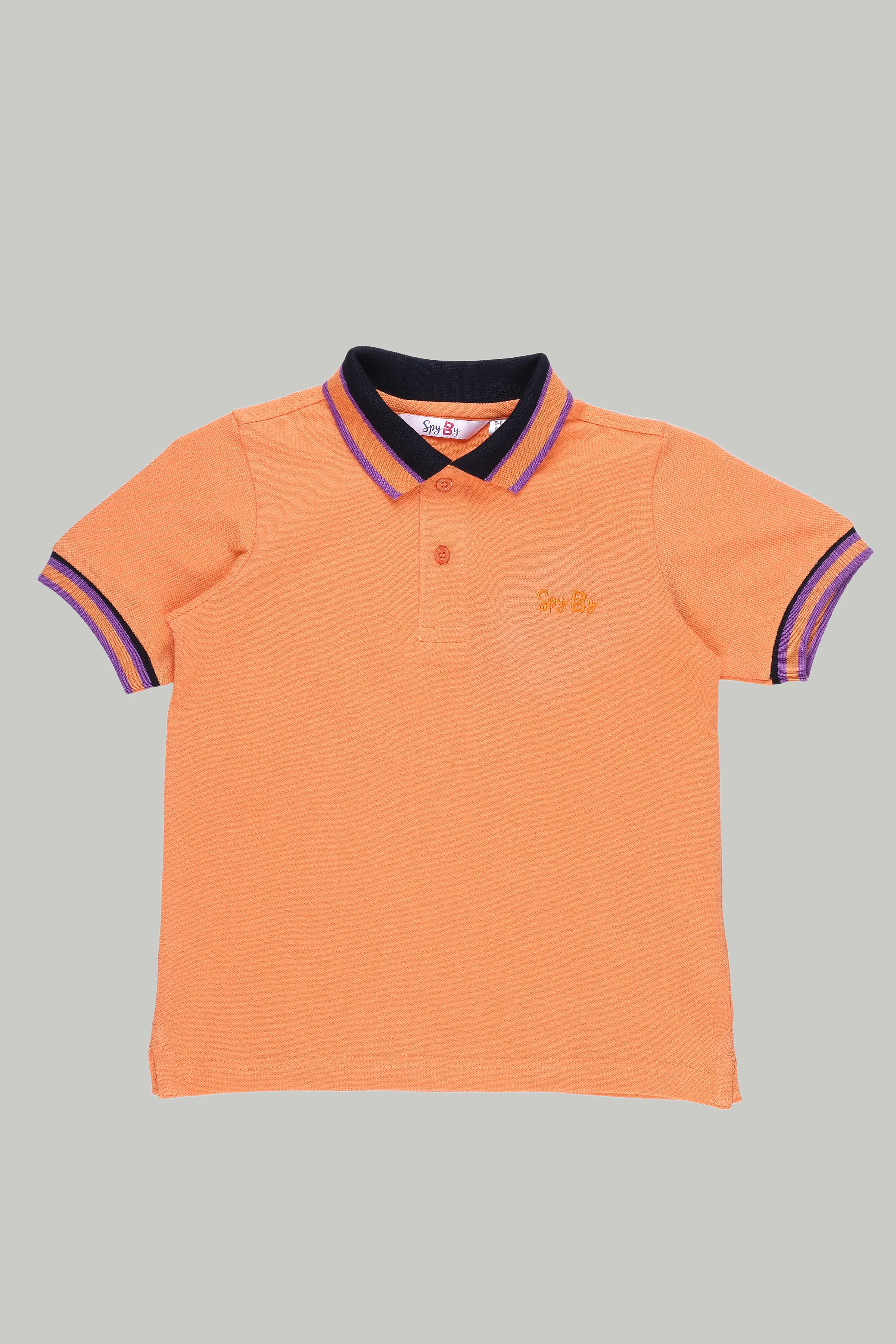 Spyby Boys Orange Color Polo T-Shirt