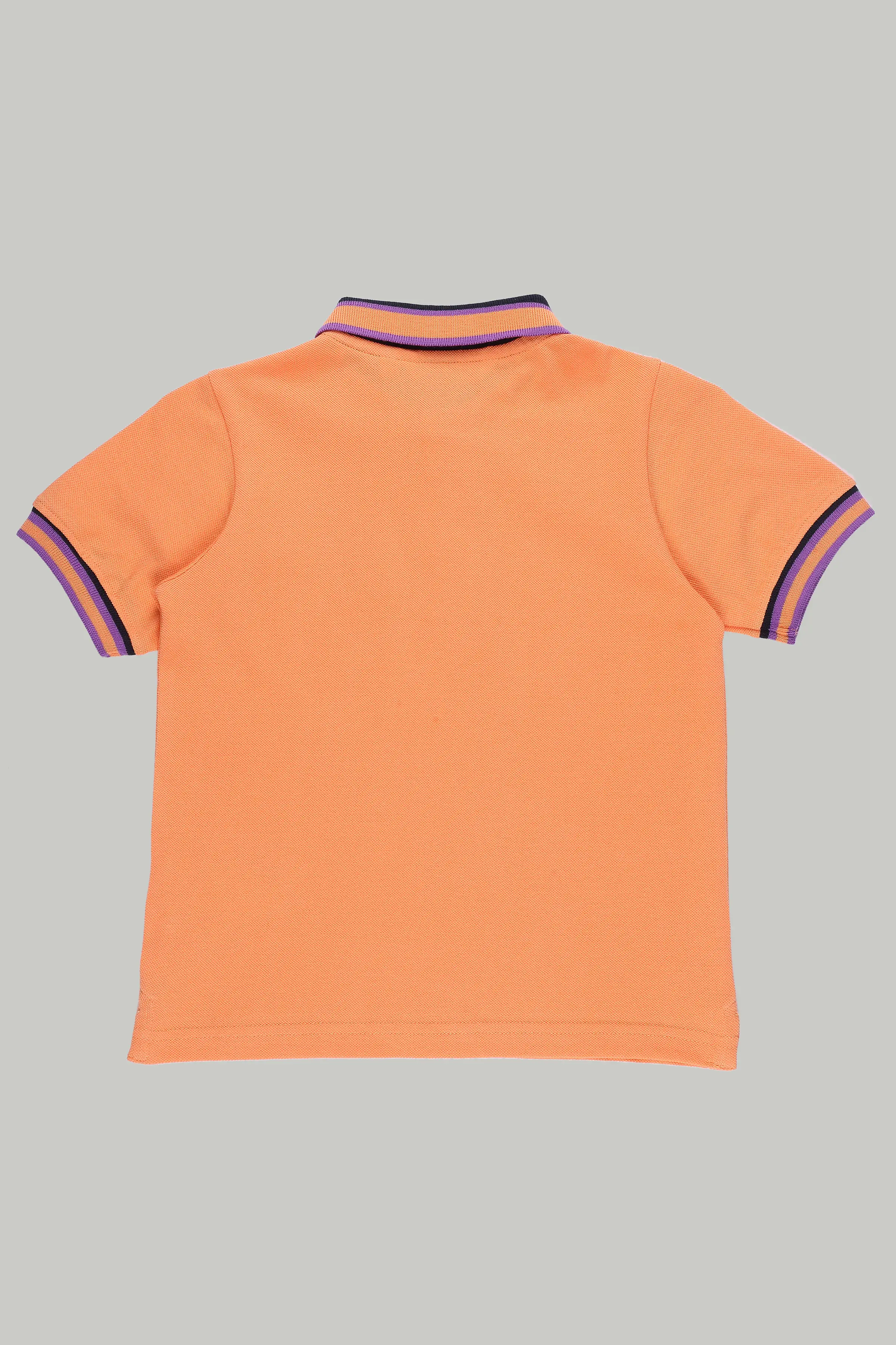 Spyby Boys Orange Color Polo T-Shirt - 3