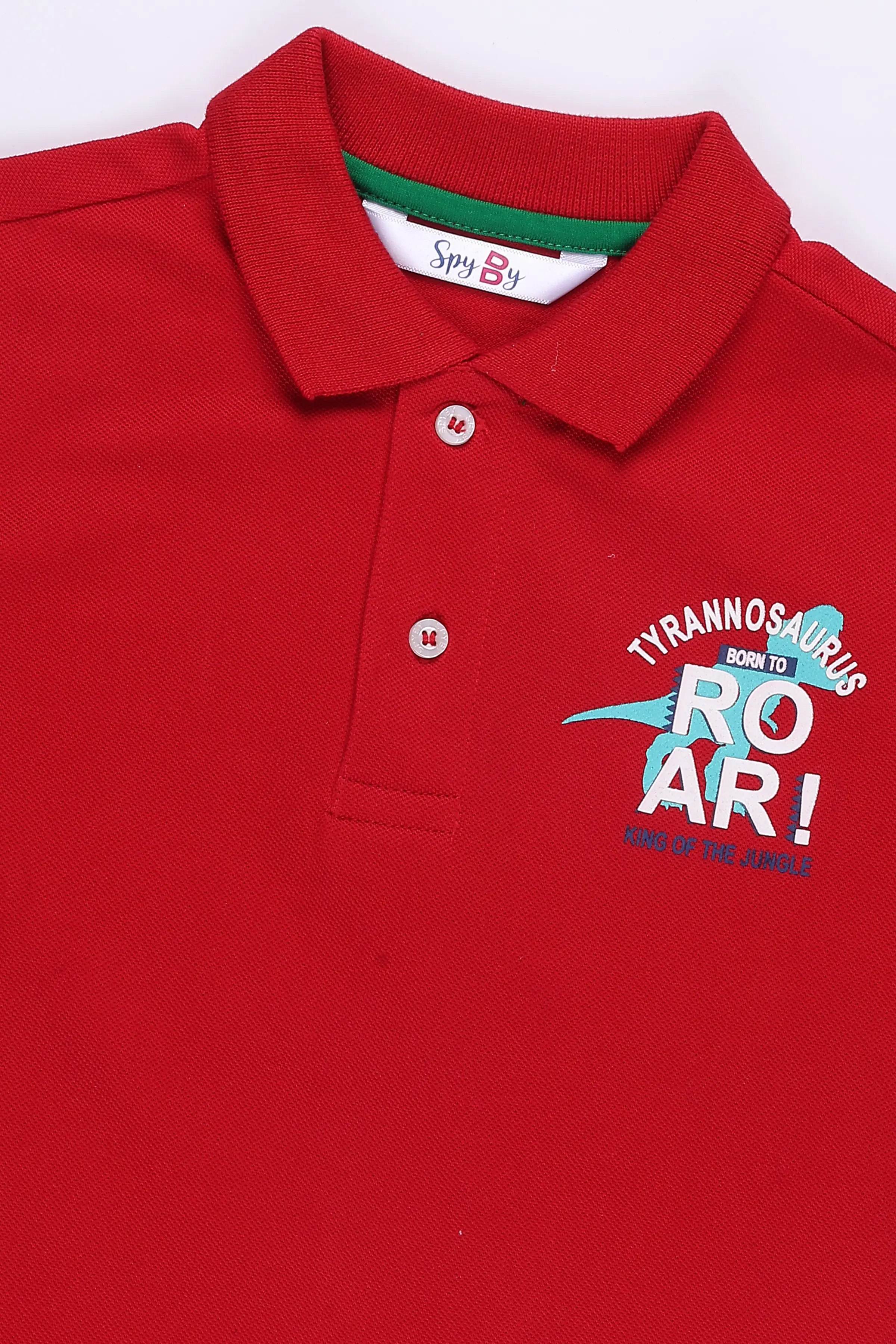 Spyby Boys Red Color Polo T-Shirt - 2