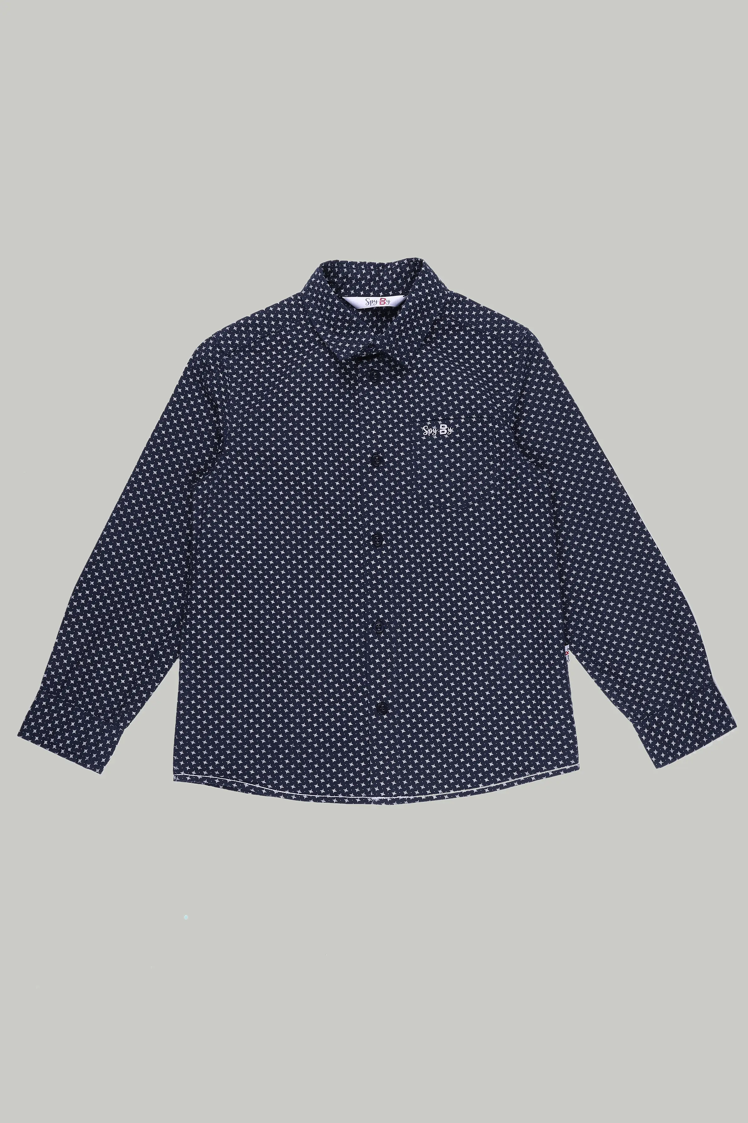 Spyby Boys Black Color Full Sleeve Shirt