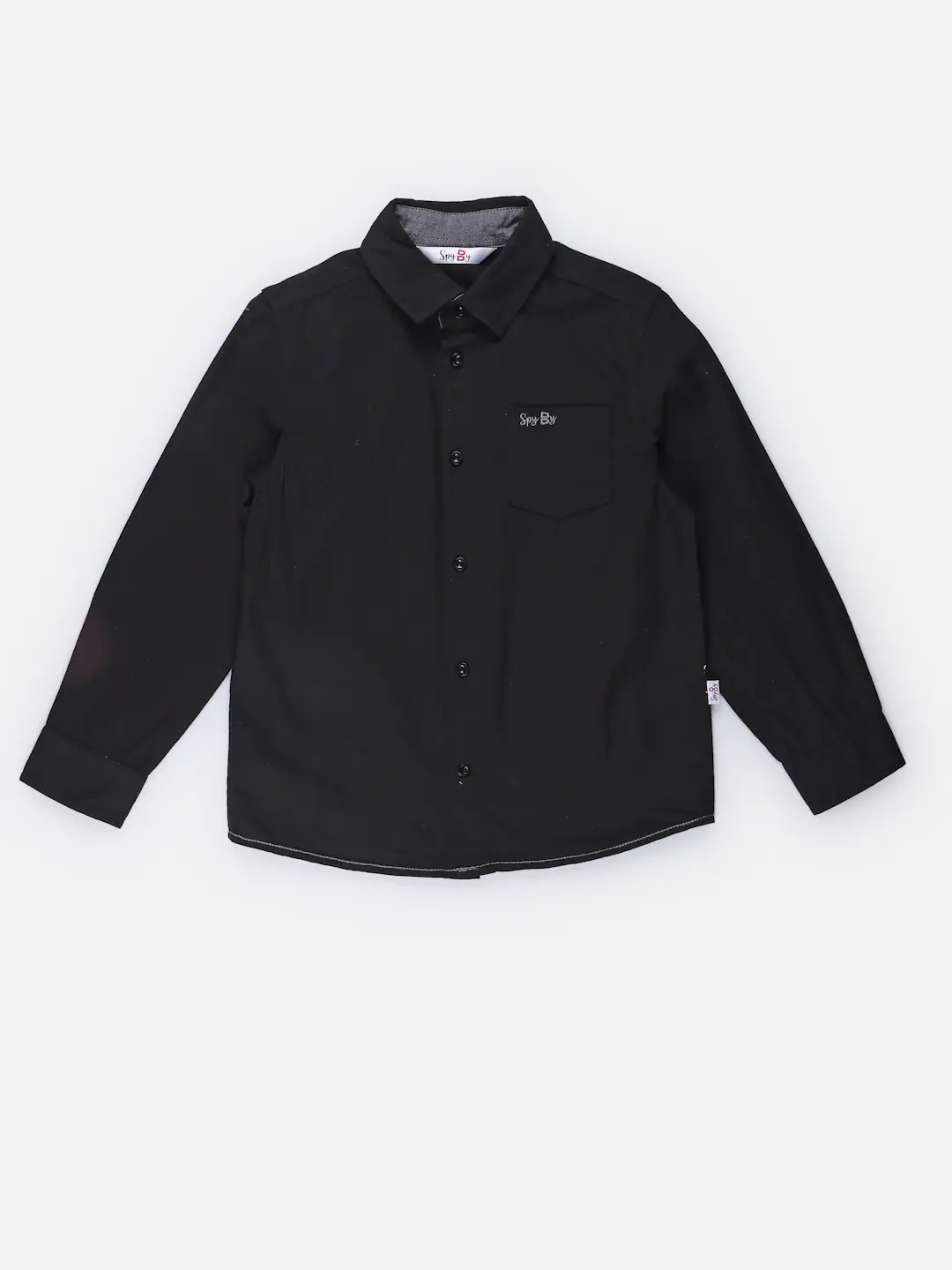 Spyby Boys Black Color Full Sleeve Shirt